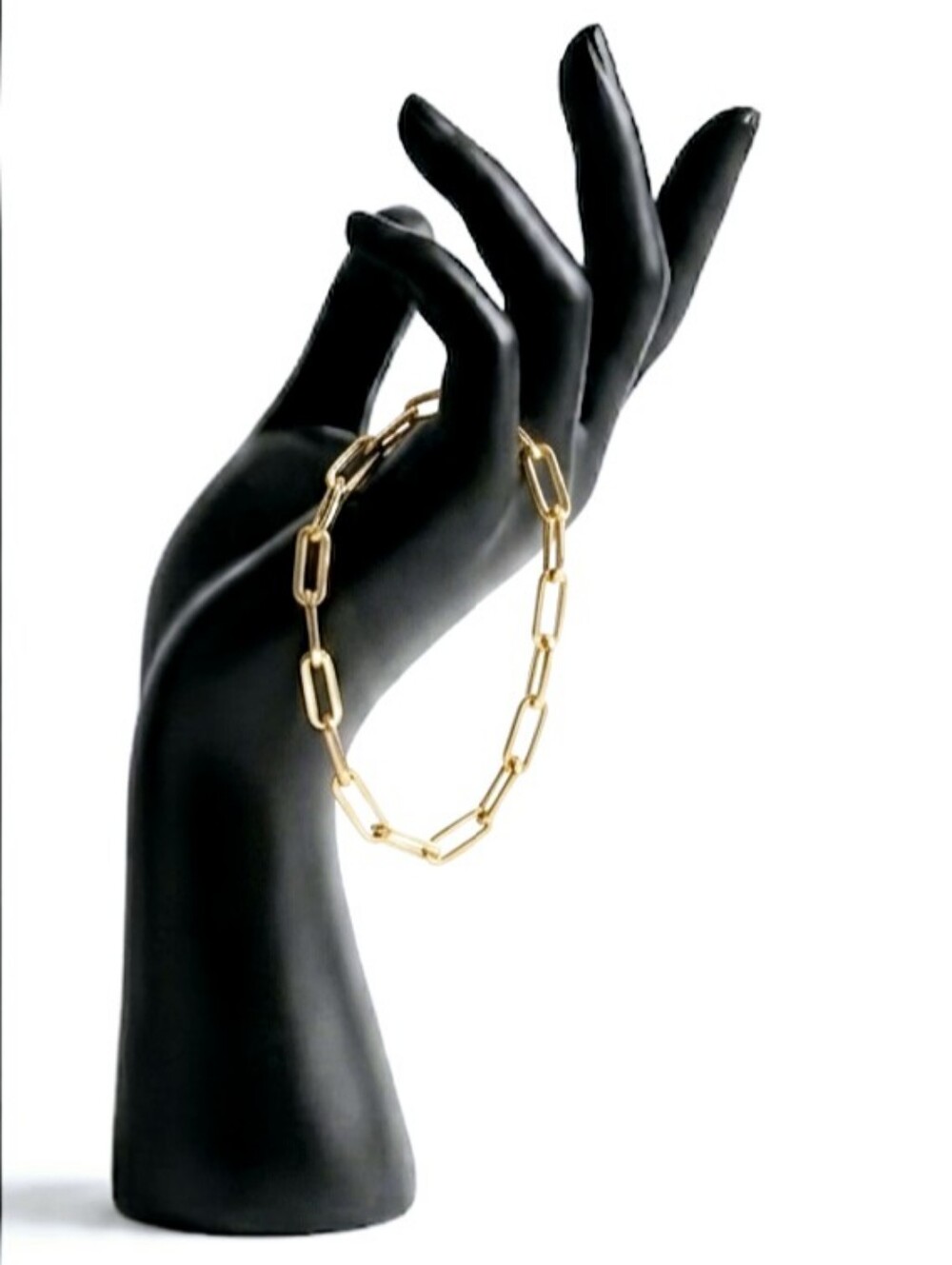 14kt Yellow Gold Paperclip Bracelet New
